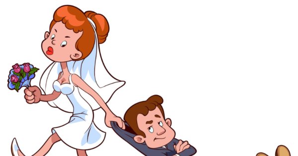 Свадьба рисунок смешной