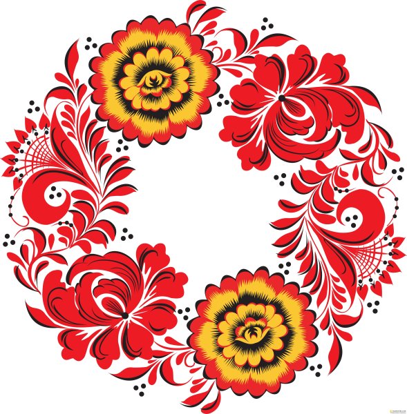 Русская роспись Хохлома орнамент