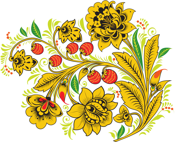 Русская роспись Хохлома орнамент