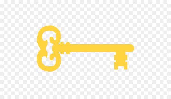 Золотой ключ на прозрачном фоне