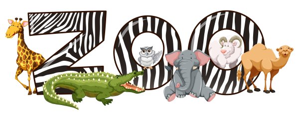 Зоопарк на прозрачном фоне
