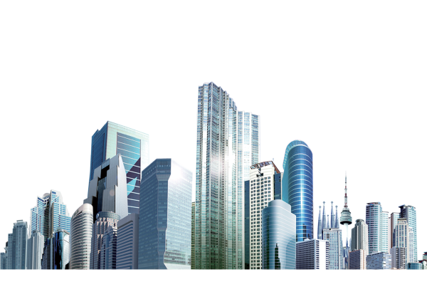 Небоскреб на белом фоне