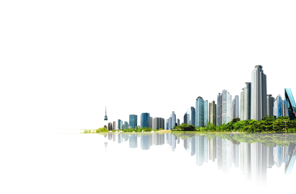 Небоскреб на белом фоне