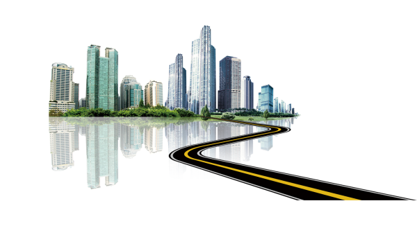 Город на прозрачном фоне