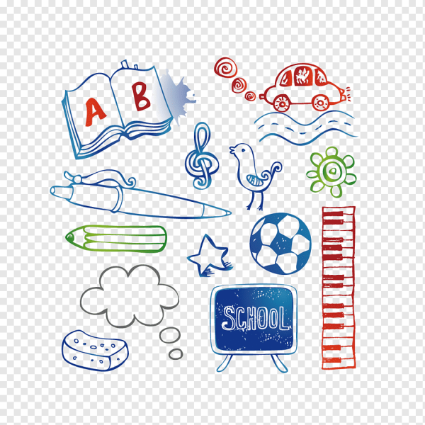 Школьные рисунки ручкой на прозрачном фоне