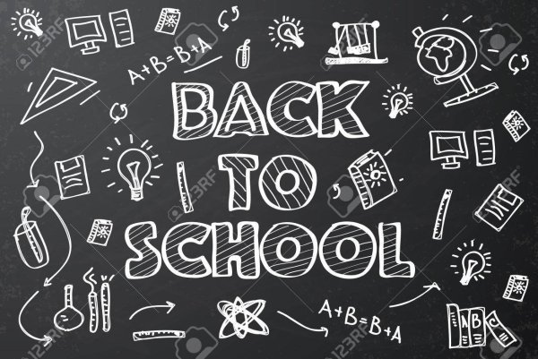 Английские надписи на школьной доске