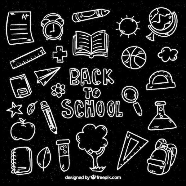 Рисунки мелом школа