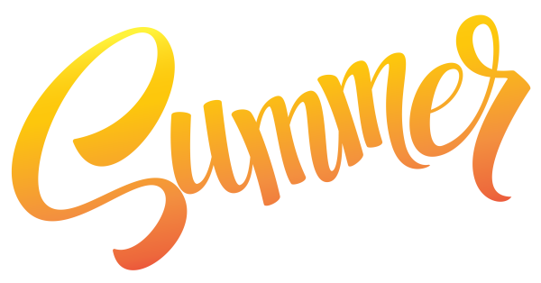 Надпись лето на прозрачном фоне