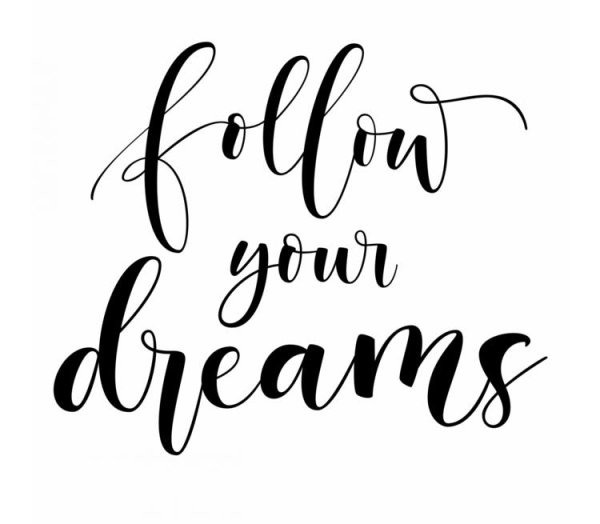 Мечтай надпись