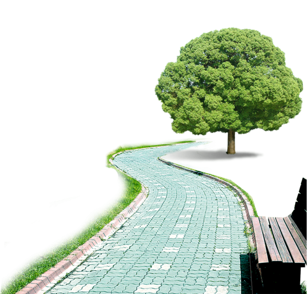 Тропа на белом фоне