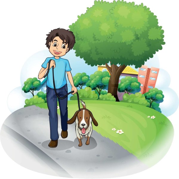 Прогулки на улице иллюстрации