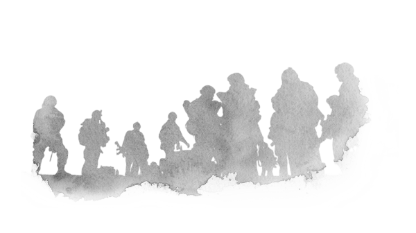 Армия на белом фоне