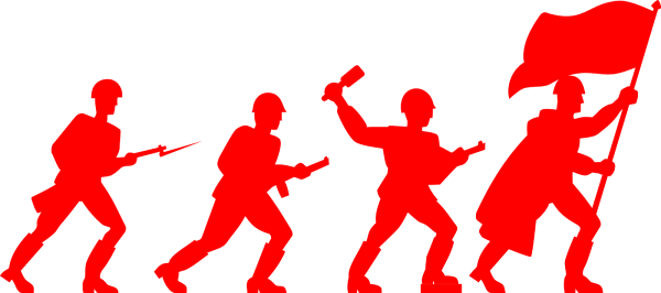 Силуэт солдата красной армии