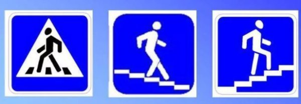 Дорожный знак надземный пешеходный переход