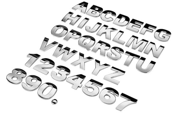 Буквы с наклейками