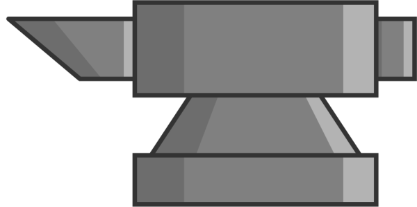 Наковальня из МАЙНКРАФТА на прозрачном фоне