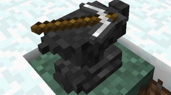 Игрок работает на наковальне майнкрафт арт