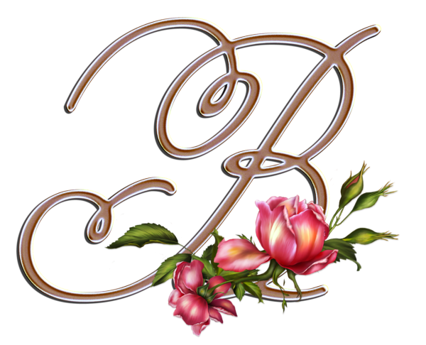 Красивые буквы с цветами