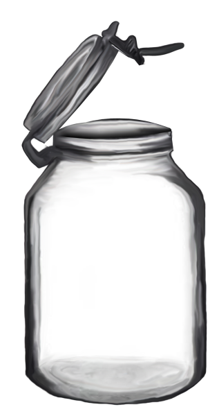 Стеклянная банка на прозрачном фоне