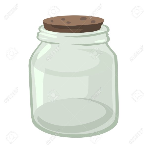 Баночка на белом фоне