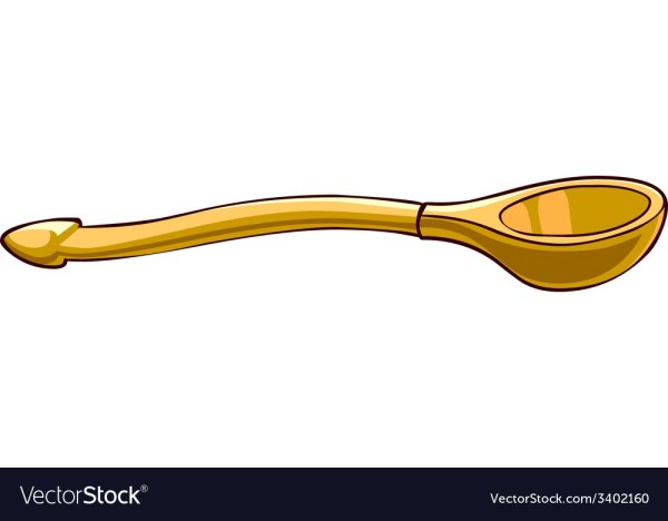 Векторная ложка деревянная