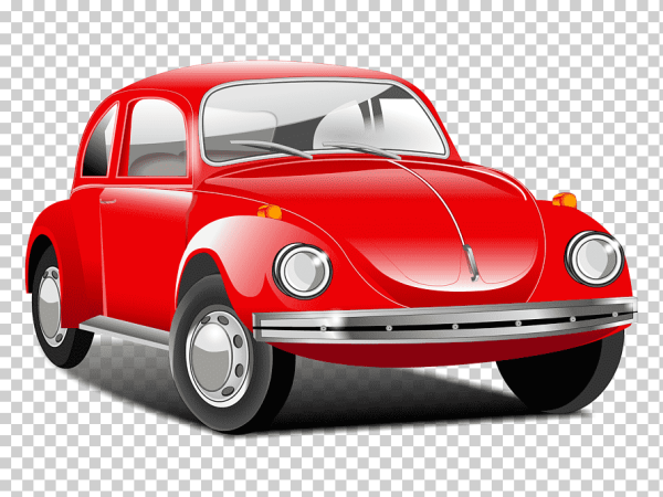 Мультяшный красный автомобиль