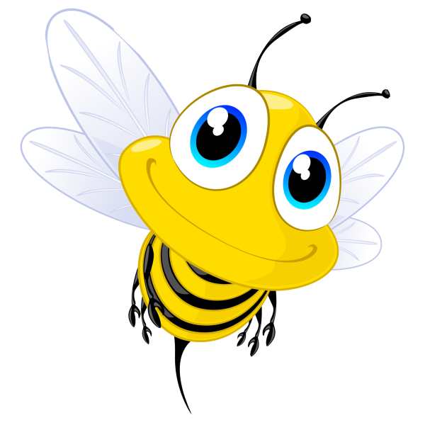 Пчела для детей на прозрачном фоне