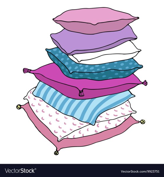 Нарисованная стопка подушек