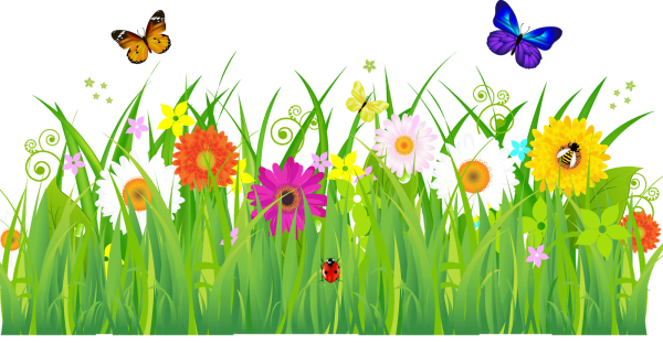 Травка с цветочками