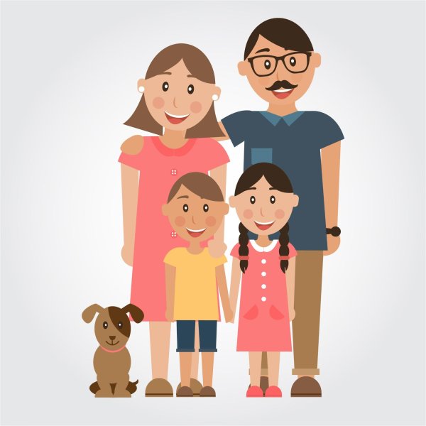 Семья без фона