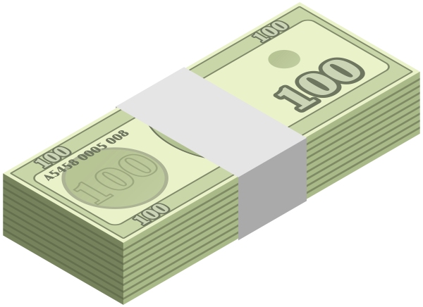 Пачка денег нарисованная