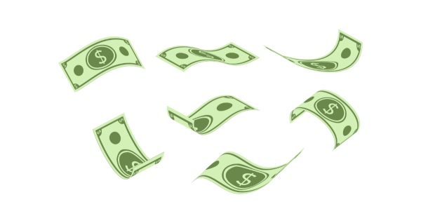 Деньги падают вектор