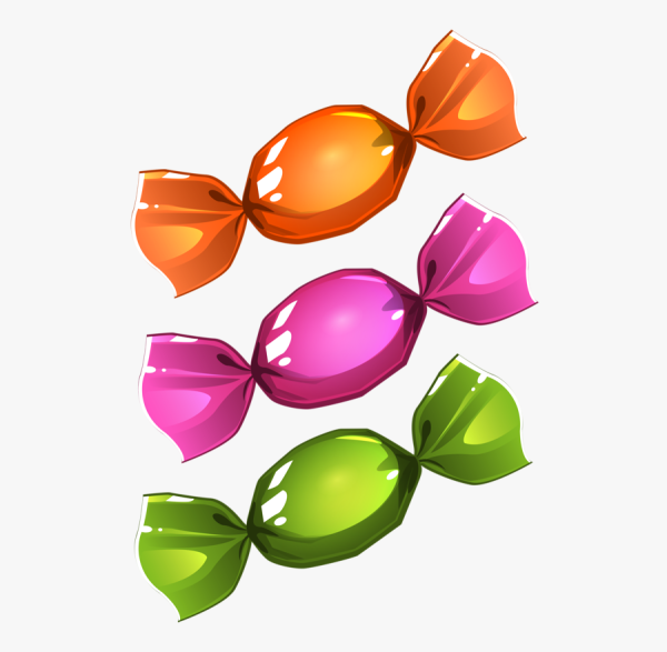 Ребенок с конфетами карамелью