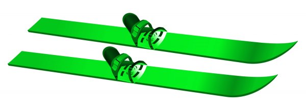 Лыжи для детей на прозрачном фоне