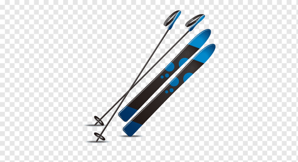 Лыжи на прозрачном фоне