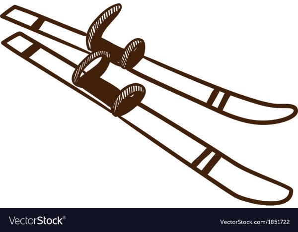 Лыжи раскраска