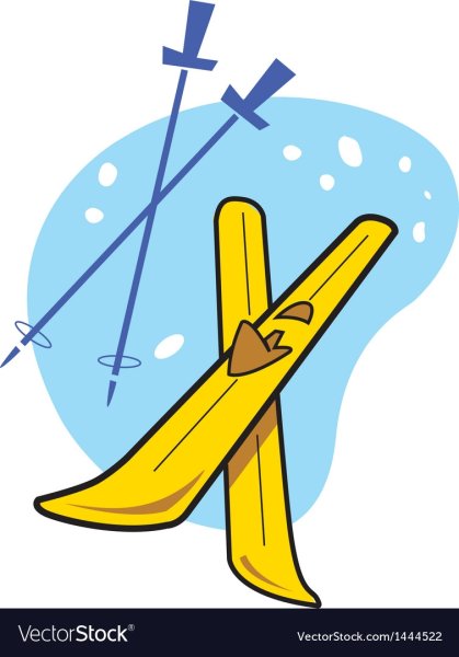 Лыжи рисунок для детей