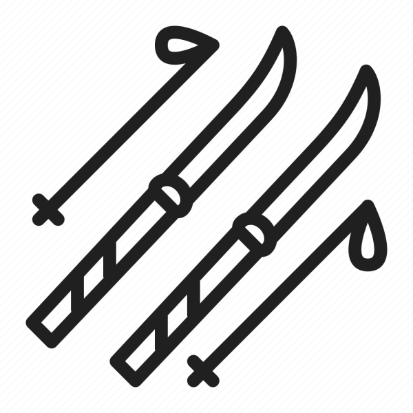 Лыжи трафарет