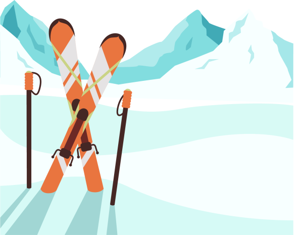 Горнолыжник вектор