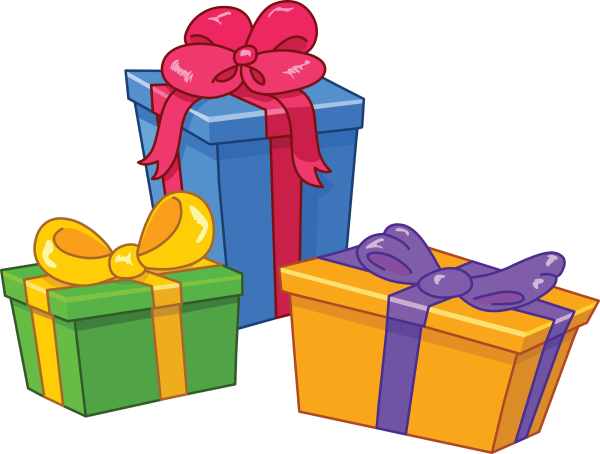 Подарок коробка мультяшная