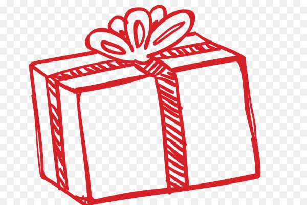 Подарок нарисованный на прозрачном фоне