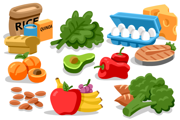 Нарисованные продукты