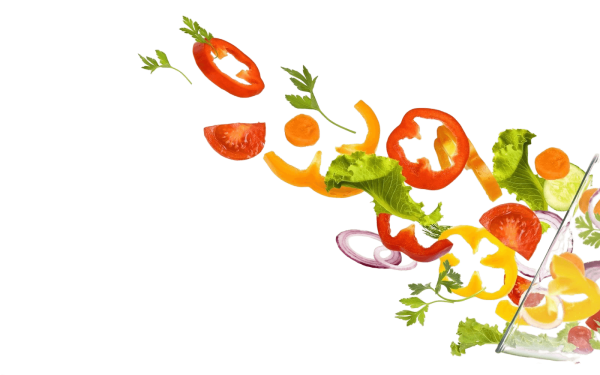 Здоровое питание на белом фоне