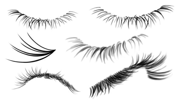 Ресницы на белом фоне