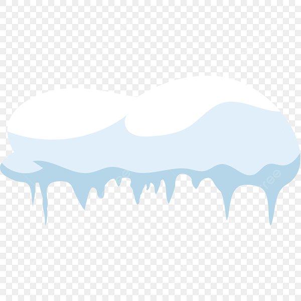 Снежная шапка на прозрачном фоне