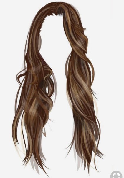 Коричневые волосы без фона