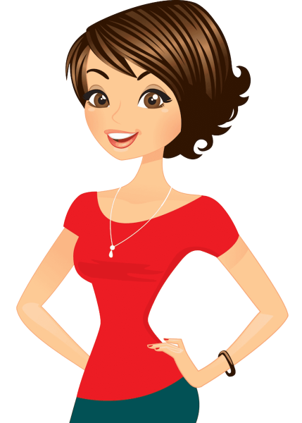 Мультяшное лицо женщины