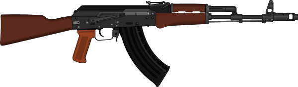 Автомат Калашникова 47 вид сбоку