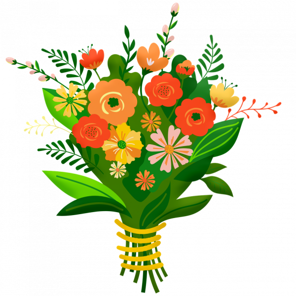 Цветок мультяшный