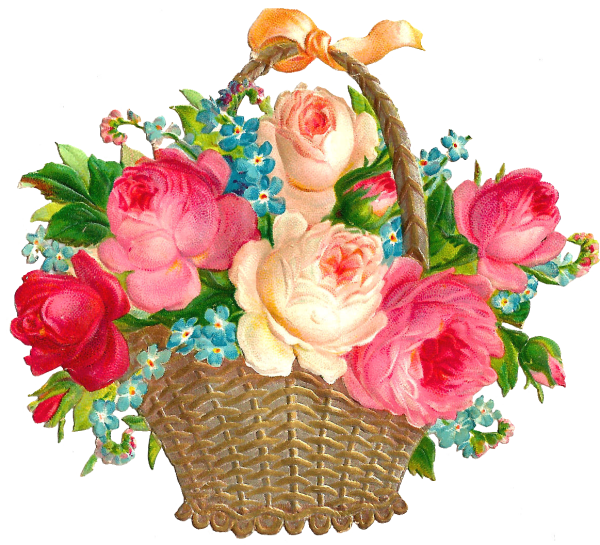 Цветы в корзине